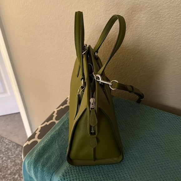 Coach Green Leather Satchel - Picture 2 of 8